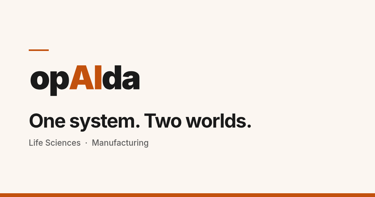 opAIda — One system. Two worlds.